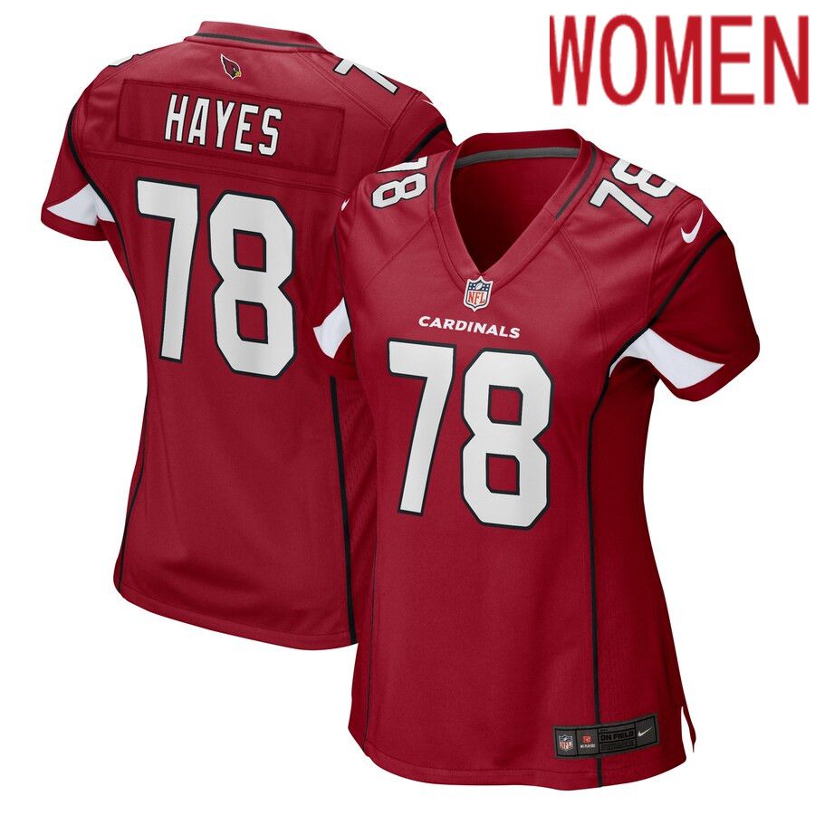 Women Arizona Cardinals 78 Marquis Hayes Nike Cardinal Game Player NFL Jersey